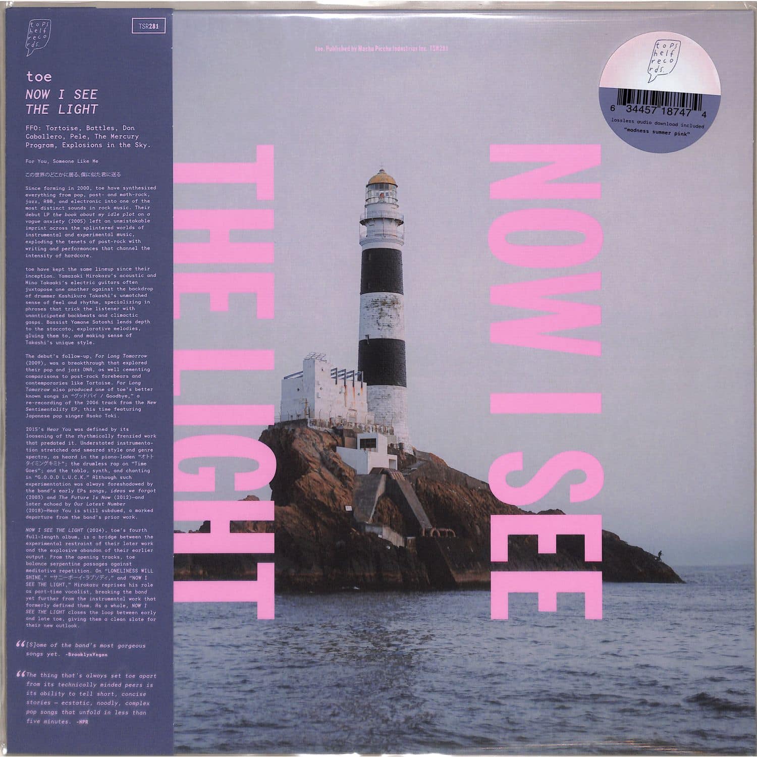 Toe - NOW I SEE THE LIGHT 