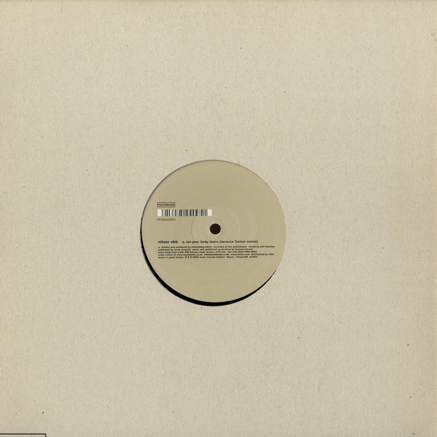 Nitzer Ebb - LET YOUR BODY LEARN