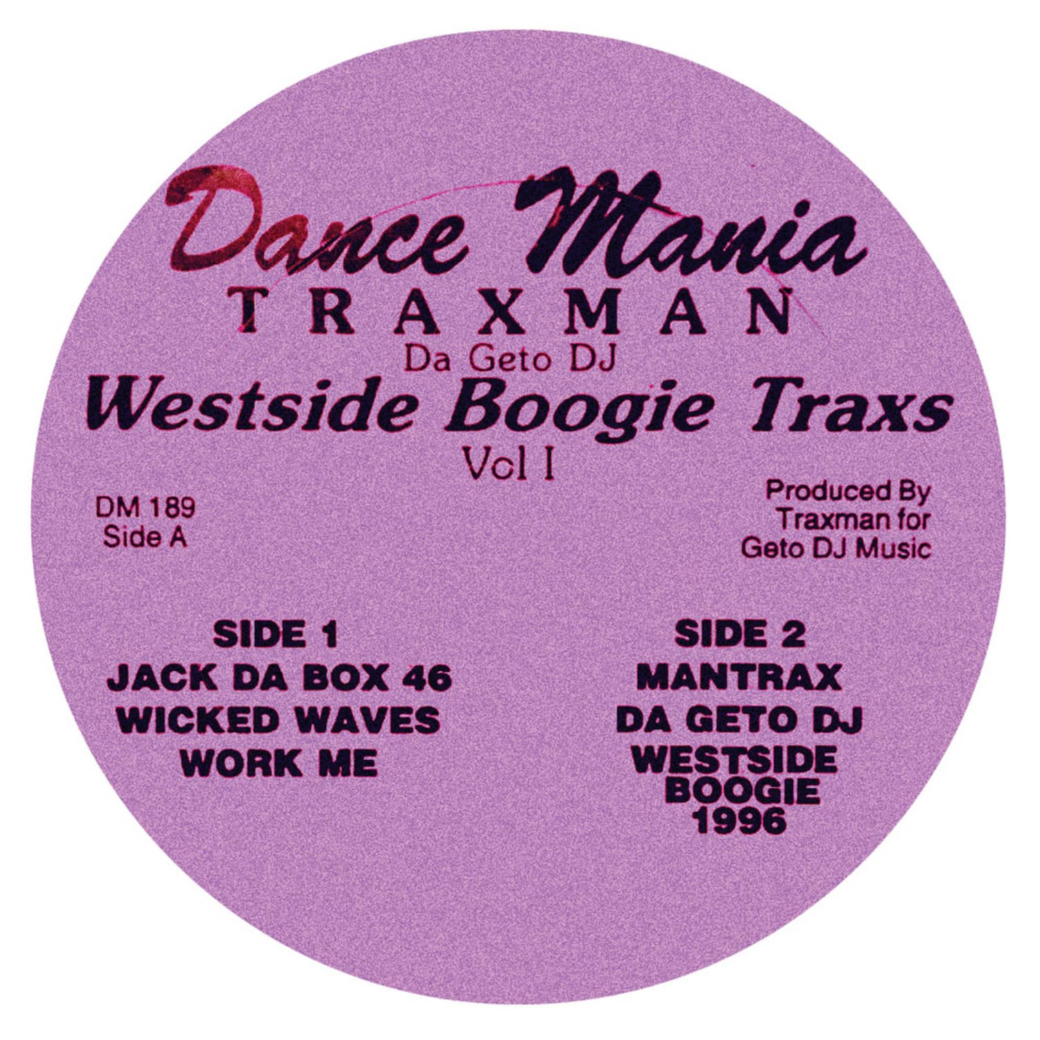 Traxman - WESTSIDE BOOGIE TRAX VOL. 1