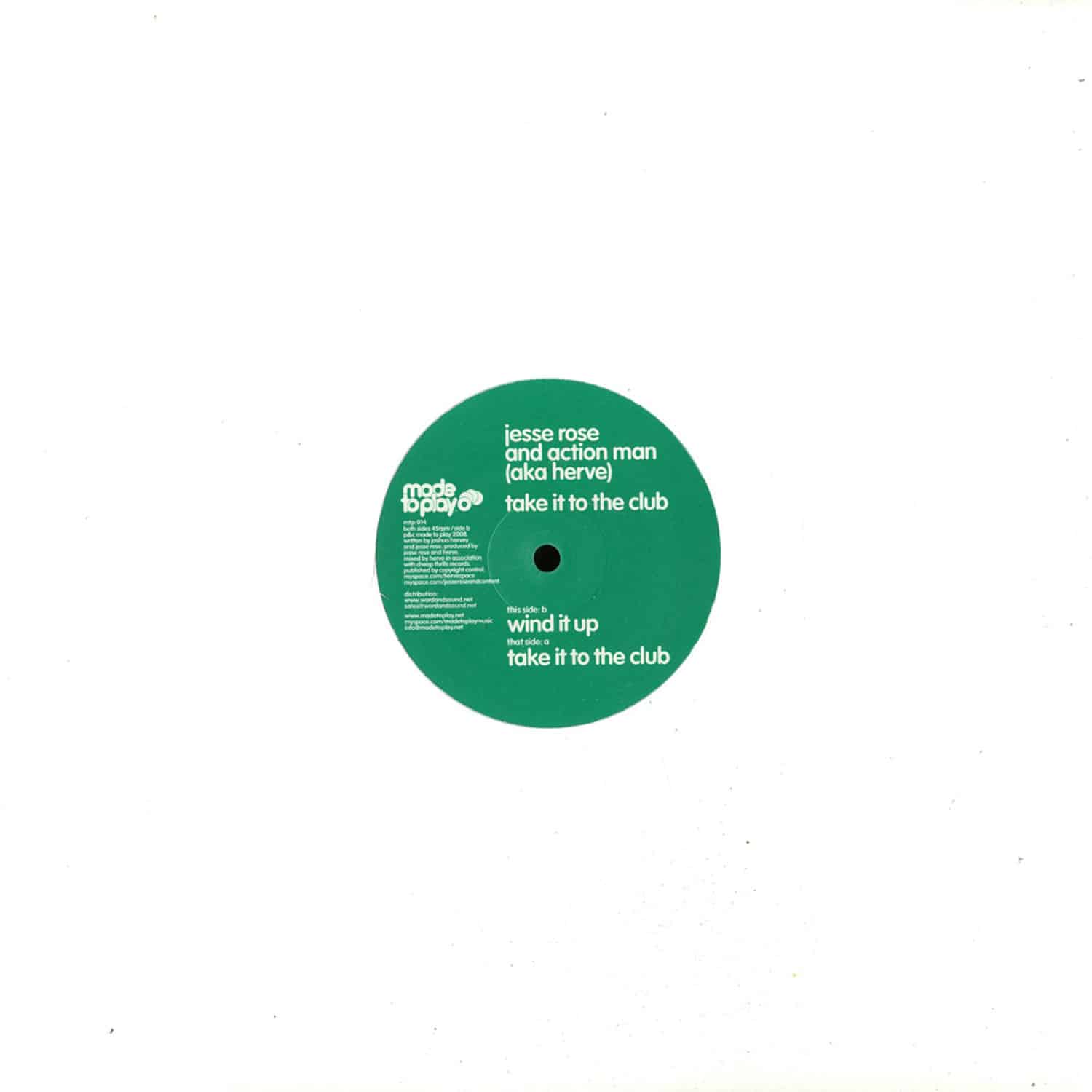 Jesse Rose & Action Man - TAKE IT TO THE CLUB