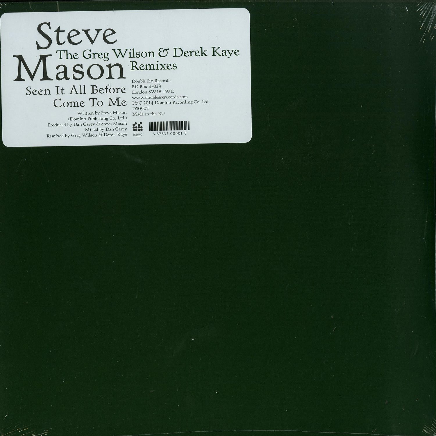 Steve Mason - GREG WILSON AND DEREK KAYE REMIXES