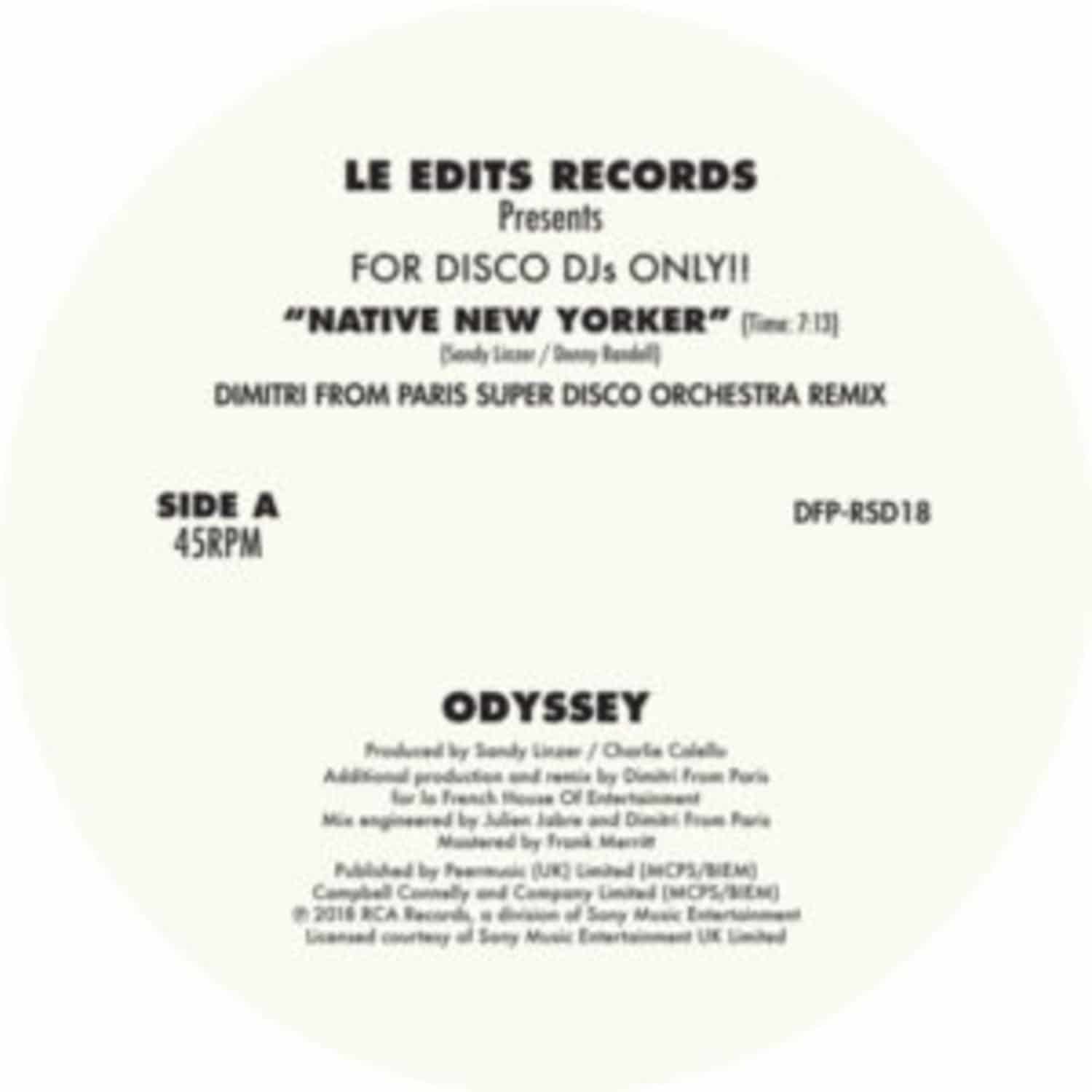 Odyssey / Phyllis Hyman / Keni Burke - RSD 2018*** NATIVE NEW YORKER / YOU KNOW HOW TO LOVE ME / LET SOMEBODY LOVE YOU 