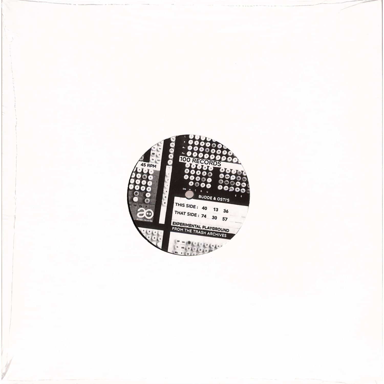 100 Records - BUDDE & OSTI S EXPERIMENTAL PLAYGROUND FROM THE TRASH ARCHIVES 