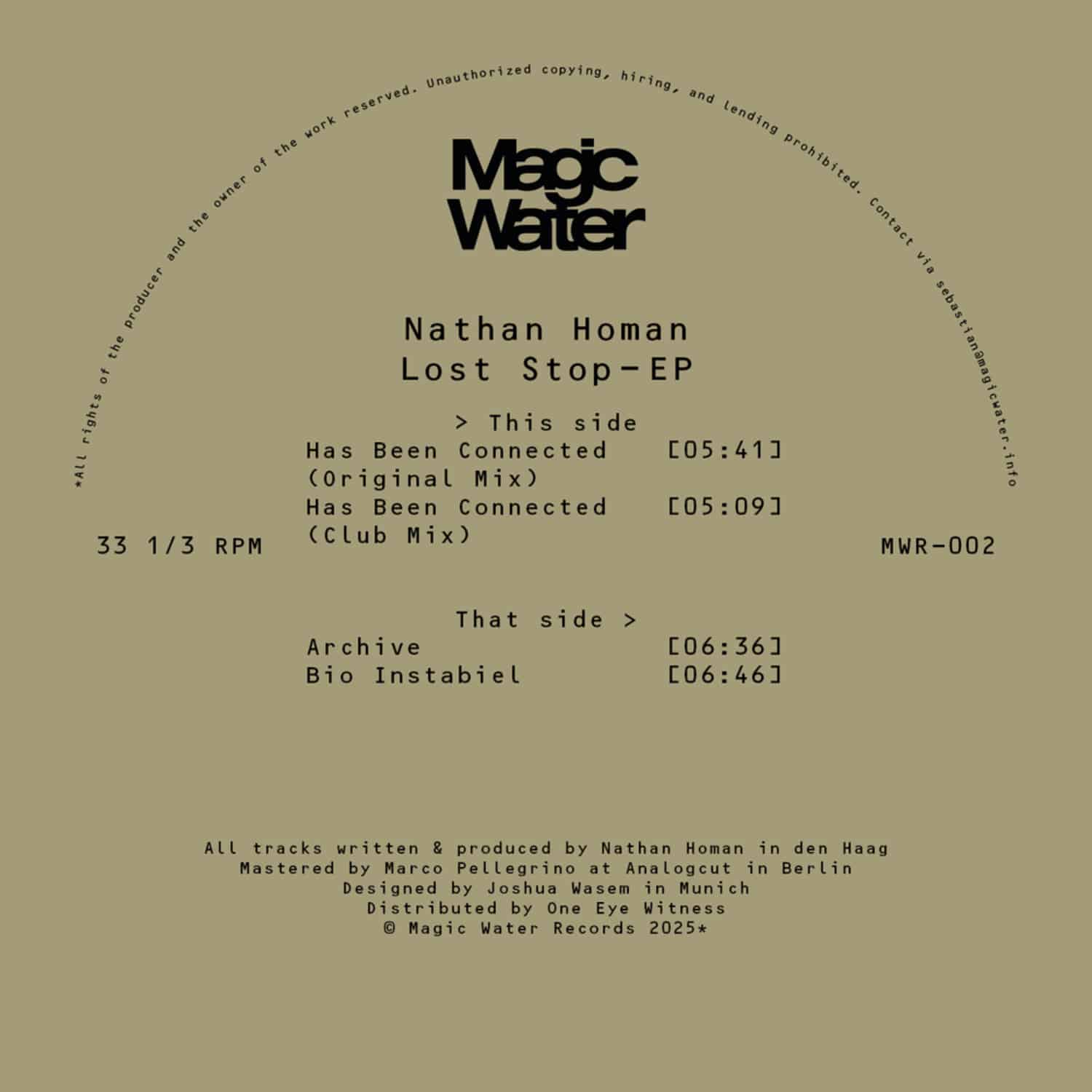 Nathan Homan - LOST STOP EP