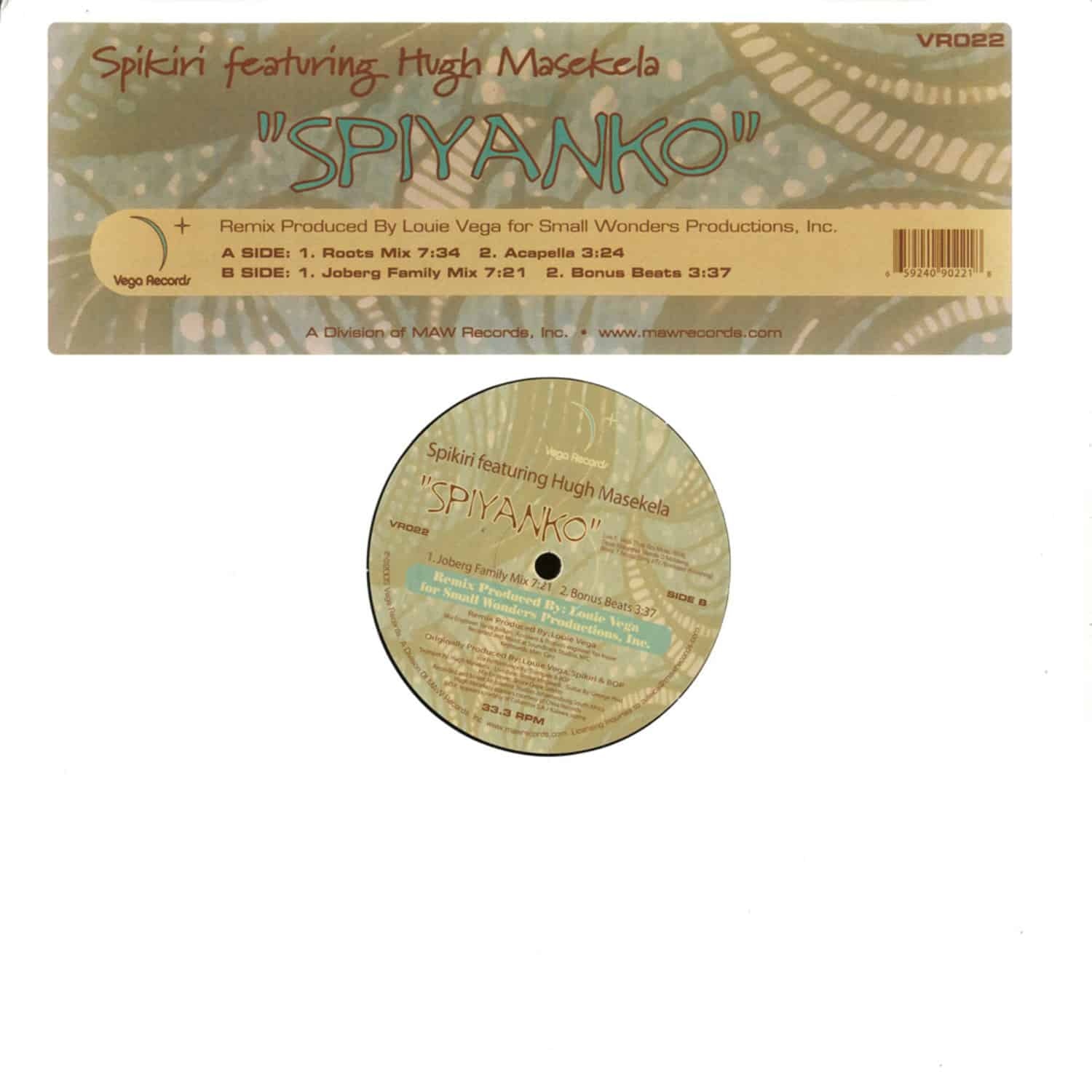 Masters At Work pres Spikiri feat Hugh Masekela - STANDING IN LINE / SPIYANKO