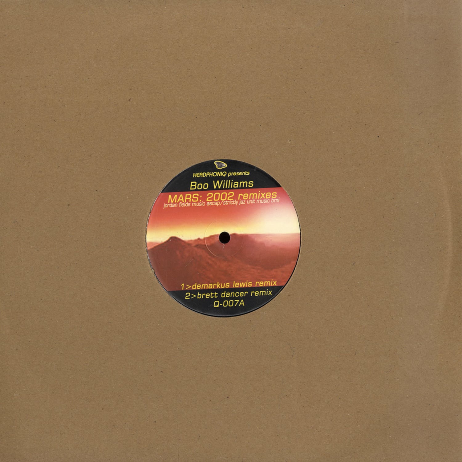 Boo Williams - MARS 2002 REMIXES