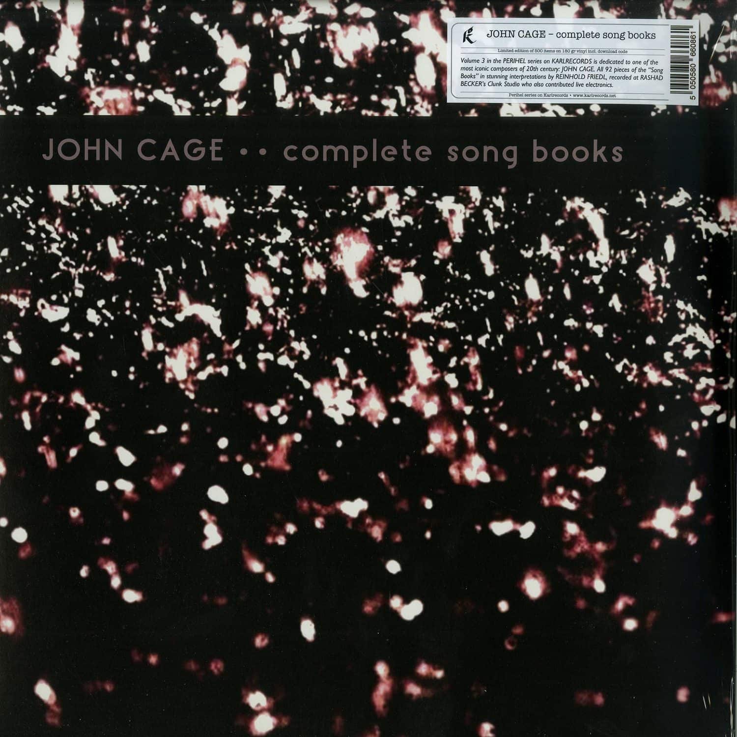 Reinhold Friedl - JOHN CAGE: COMPLETE SONG BOOKS 