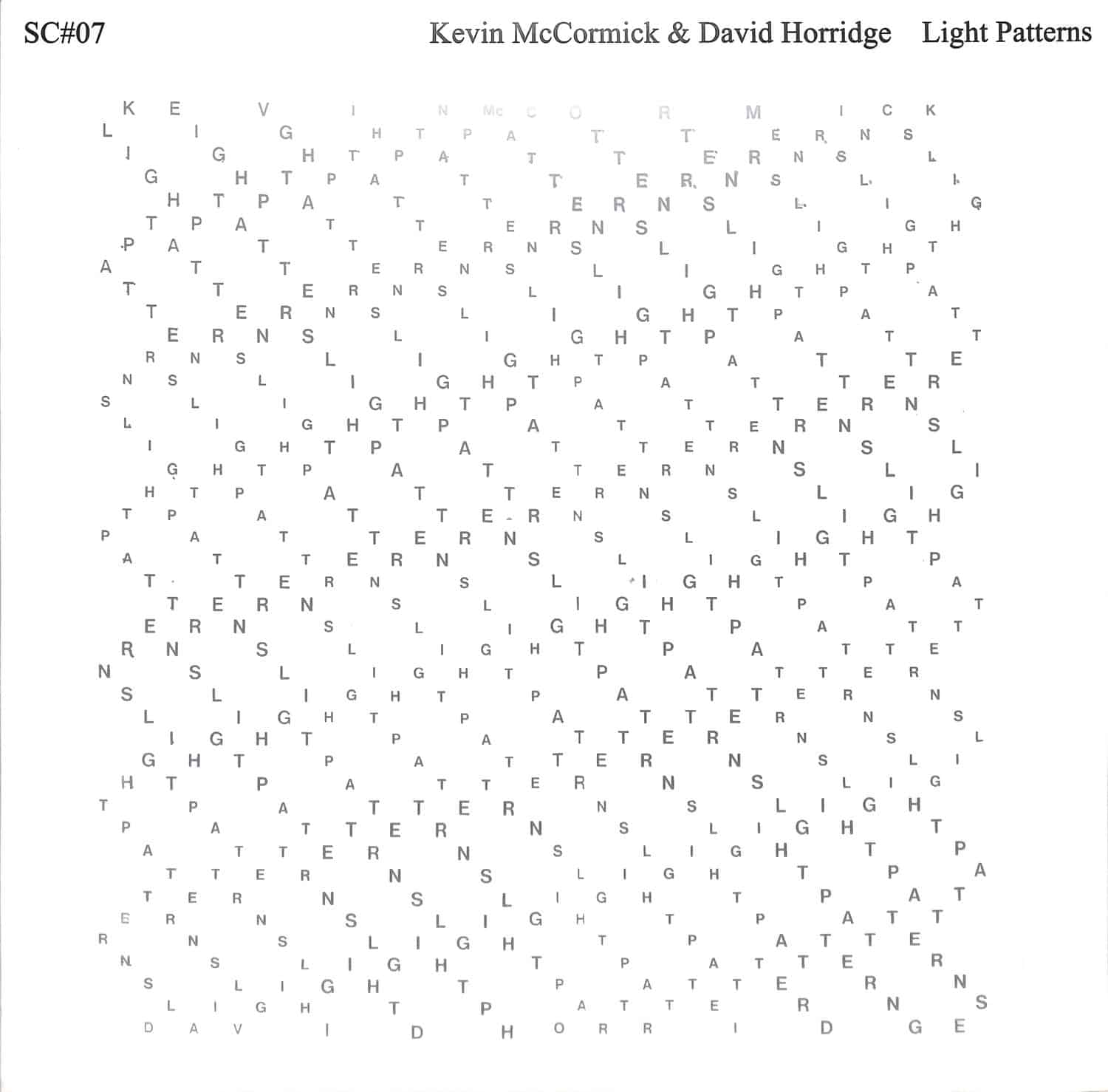Kevin McCormick & David Horridge - LIGHT PATTERNS 