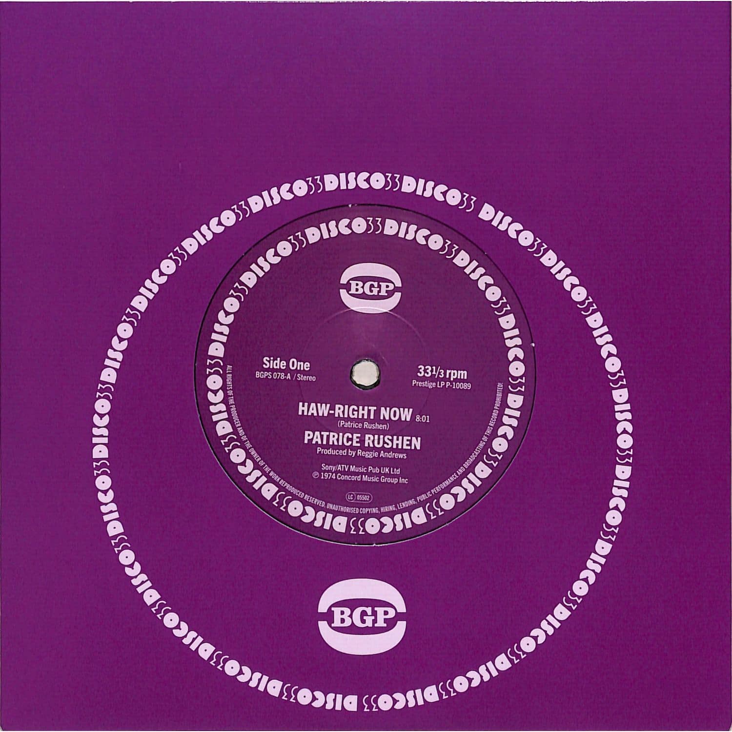 Patrice Rushen - HAW-RIGHT NOW / KICKIN BACK 