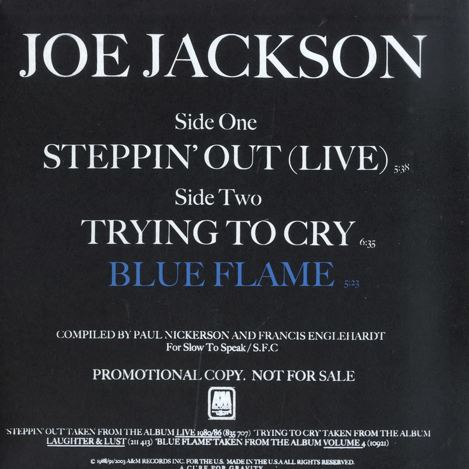 Joe Jackson - STEPPIN OUT