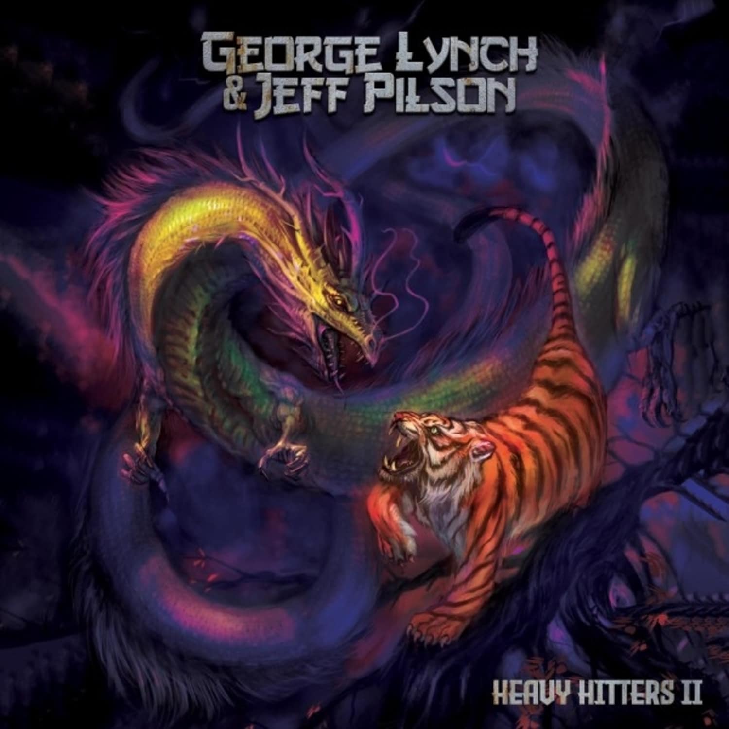 George Lynch & Jeff Pilson - HEAVY HITTERS II SILVER / PURPLE SPLATTER 