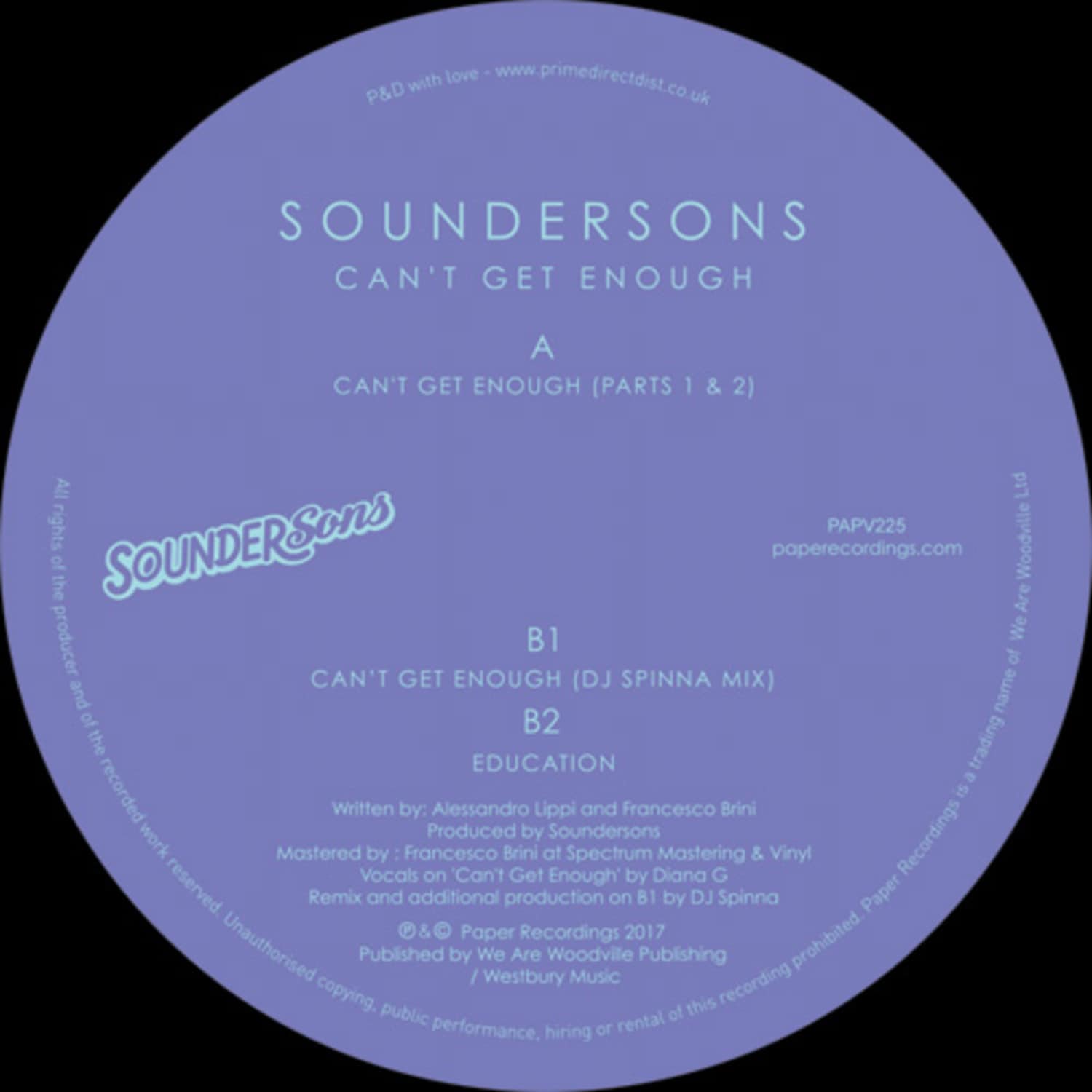 Soundersons - CANT GET ENOUGH PART I & II