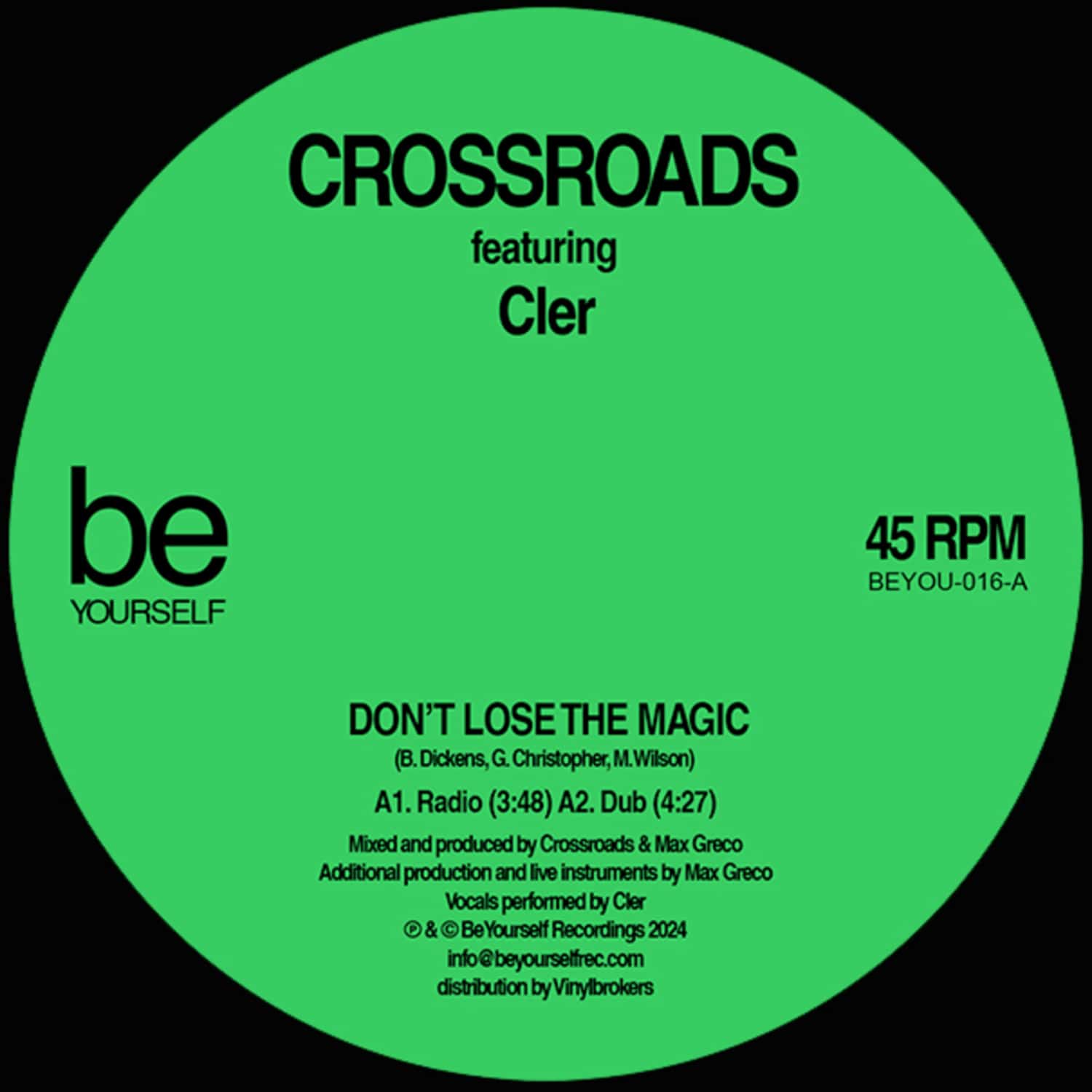 Crossroads feat. Cler - DONT LOSE THE MAGIC / GEORGY PORGY