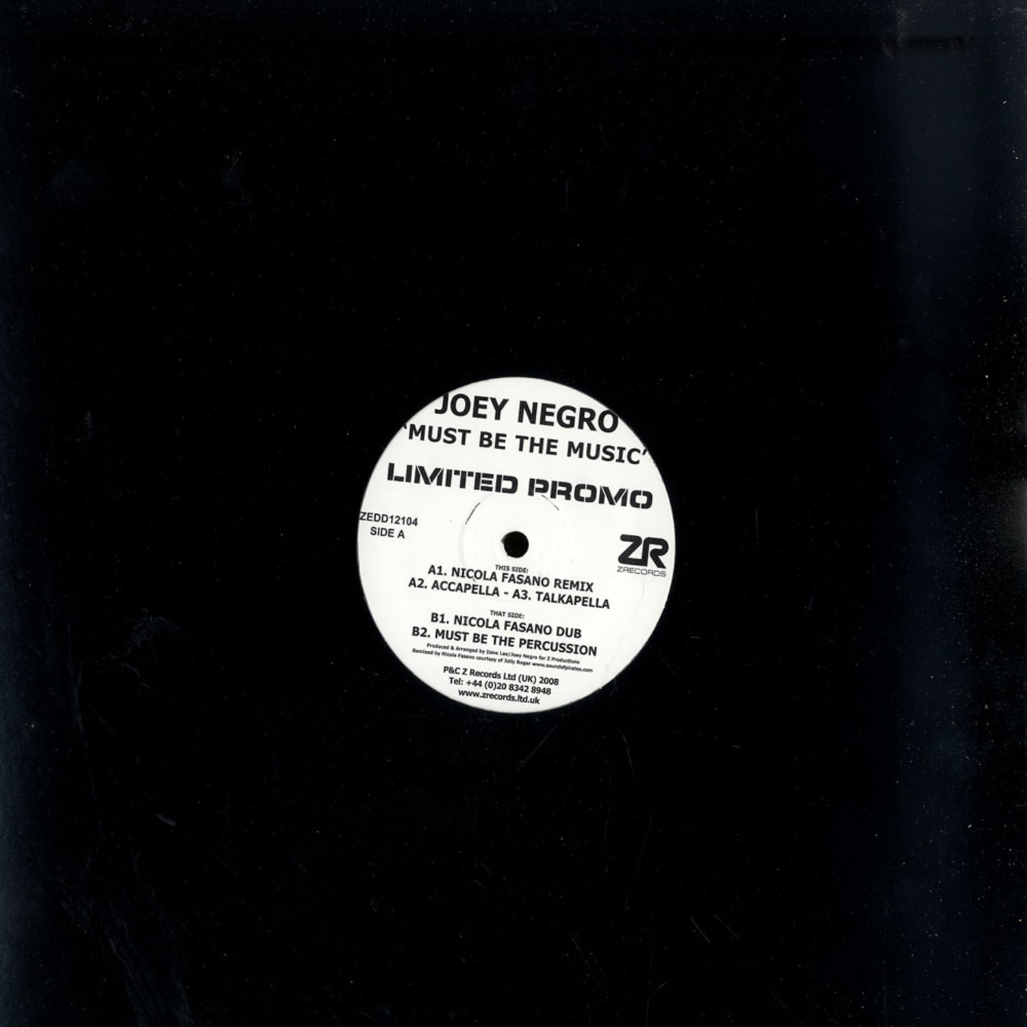 Joey Negro - MUST BE THE MUSIC -LIMITED PROMO-