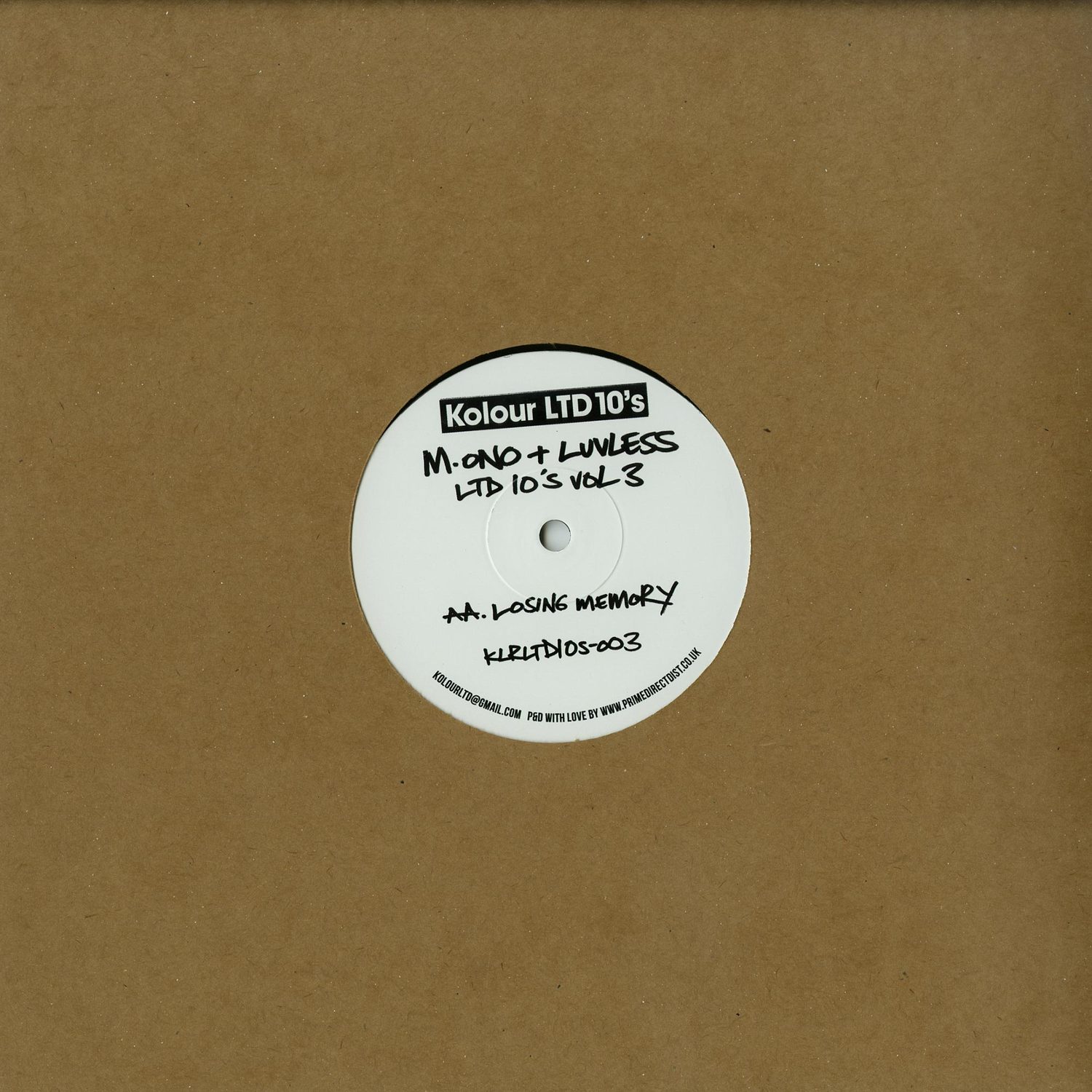 M.ono & Luvless - LTD 10 INCH VOL. 3 