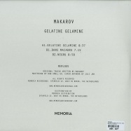 Back View : Makarov - GELATINE GELAMINE (VINYL ONLY, 180G) - Memoria Ltd / MEML005