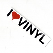Back View : Sticker - I LOVE VINYL Sticker (White 10x2cm) - Sticky / ilv02