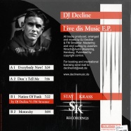 Back View : DJ Decline - LIVE DIS MUSIC EP - DSK001