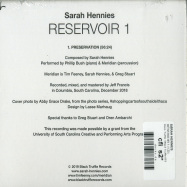 Back View : Sarah Hennies - RESERVOIR 1 (CD) - Black Truffle / Black Truffle 053