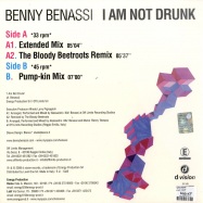 Back View : Benny Benassi - I M NOT DRUNK - D:Vision / dv549
