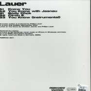 Back View : Lauer - KNOW YOU - Permanent Vacation / PERMVAC193-1