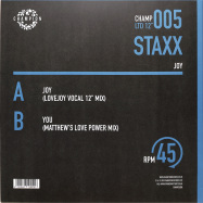 Back View : Staxx - JOY - Champion Records / CHAMPCL000-5