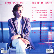 Back View : Peter Schilling - FEHLER IM SYSTEM (Ltd. Blue Transparent Vinyl LP) - Warner Music International / 9029652659