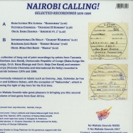 Back View : Various Artists - NAIROBI CALLING! - SELECTED RECORDINGS 1976-96 (LP) - No Wahala Sounds / nws5