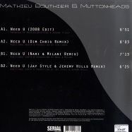Back View : Matthieu Boutier & Muttonheads - NEED U 2008 - Serial /Ser079