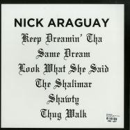 Back View : Nick Araguay - KEEP DREAMIN THA SAME DREAM - Shall Not Fade / SNF011