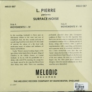 Back View : L.Pierre - SURFACE NOISE (10 INCH + MP3) - Melodic / Melo087LP