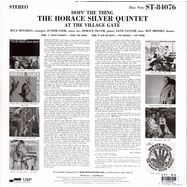 Back View : The Horace Silver Quintet - DOIN THE THING - AT THE VILLAGE GATE (LP) - Blue Note / 0807383