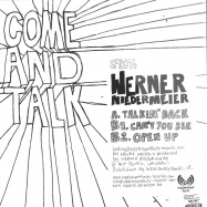 Back View : Werner Niedermeier - COME AND TALK - Supplement Facts / sfr014