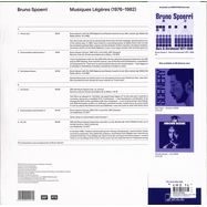 Back View : Bruno Spoerri - MUSIQUES LEGERES (1976-1982)(LP) - We Release Jazz / WRJ012LTD
