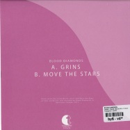 Back View : Blood Diamonds - GRINS / MOVE THE STARS (7 INCH) - Transparent / tp029