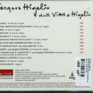 Back View : Jacques Higelin - CHANTE BORIS VIAN ET HIGELIN (CD) - Because / BEC5156186