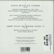 Back View : Steve Reich - Six Pianos - PLAYED BY GREGOR SCHWELLENBACH /HAUSCKA/UER/P. FRICK (CD) - Film / FILMCD002
