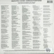 Back View : Leonard Cohen - VARIOUS POSITIONS (180G LP) - Music On Vinyl / movlp504 / 54330