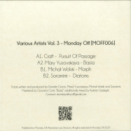 Back View : Various Artists - VOLUME 3 (VINYL ONLY) - Monday Off / MOFF006