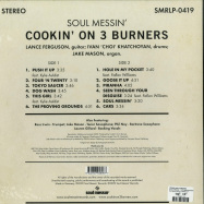 Back View : Cookin On 3 Burners - SOUL MESSIN - 10TH ANNIVERSARY (CLEAR LP) - Soul Messin Records / SMR0419LP