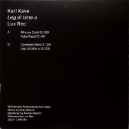Back View : Karl Kave - LEG DI BITTE A (7 INCH) - Lux Rec / LXRC45