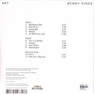 Back View : Benny Sings - ART (LTD TRANSLUCENT LP) - Sings Records / 7126297317