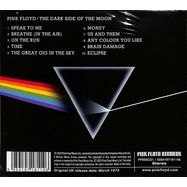Back View : Pink Floyd - THE DARK SIDE OF THE MOON (50TH ANNIVERSARY) (CD) 2023 Remaster - Parlophone Label Group (plg) / 505419718114
