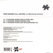 Back View : Dom Navarra ft. Antonio - A THOUSAND WORDS - Stalwart / STAL007