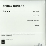 Back View : Friday Dunard - GERADE - Magazine / MAGAZINE 018