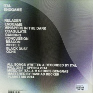 Back View : Ital - ENDGAME(2X12 LP + MP3) - Planet Mu / ziq352