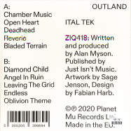Back View : Ital Tek - OUTLAND (LTD WHITE LP) - Planet Mu / ZIQ418