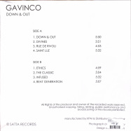 Back View : Gavinco - DOWN & OUT - Satta Records / SATTAV001