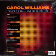 Back View : Carol Williams - WHATS THE DEAL / HAVE YOU FOR MY LOVE - Best Record / BTBS12001