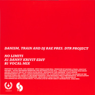 Back View : DTR Project - NO LIMITS (INC. DANNY KRIVIT RE-EDIT) - SoSure Music / SSMLCH001
